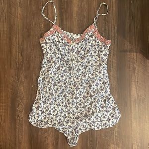 Blue Pattered Romper